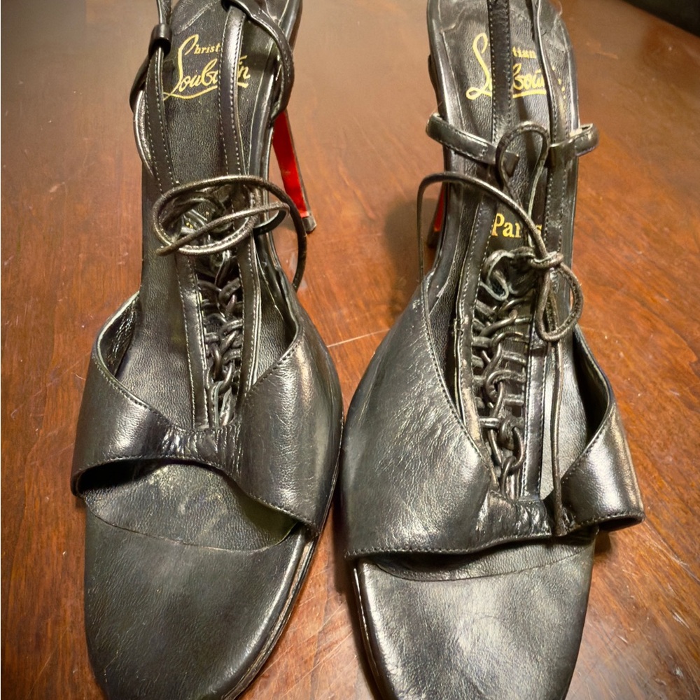 Christian Louboutin Black Leather Heels
